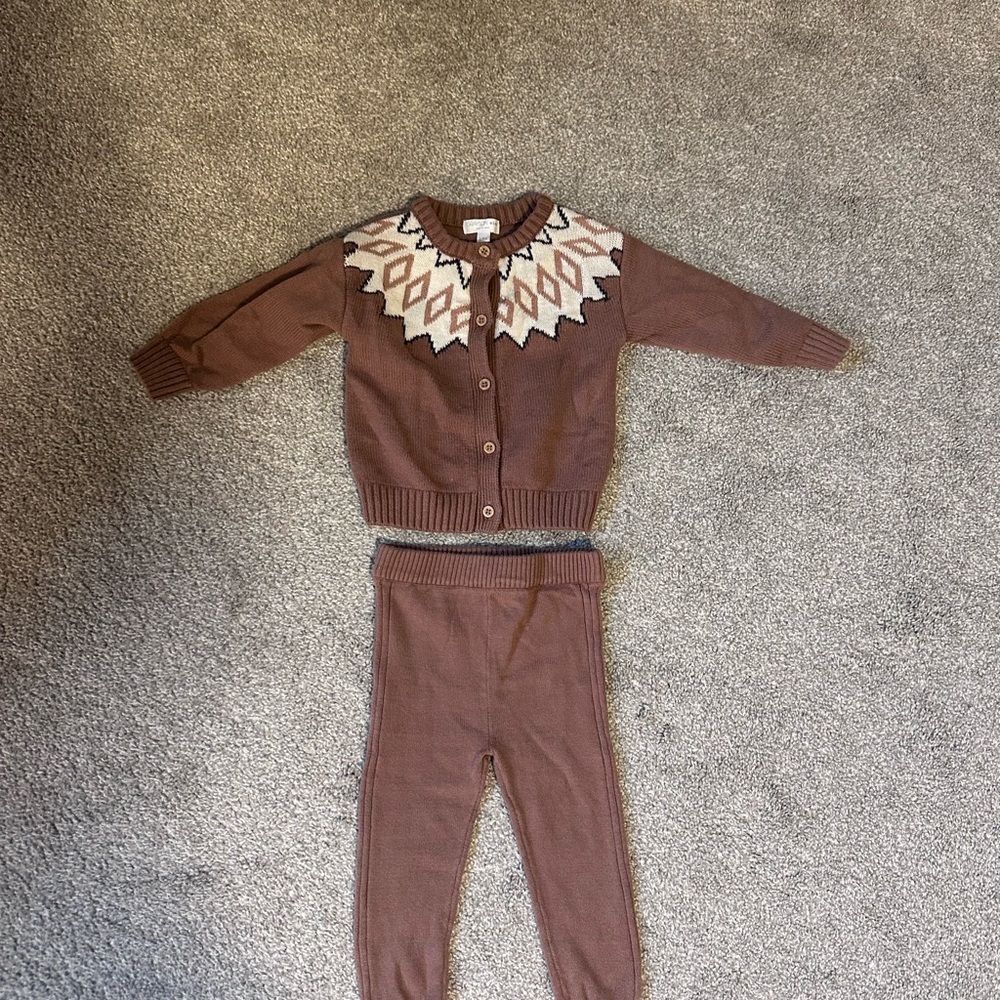 Cozy Brown Kids Costume Set